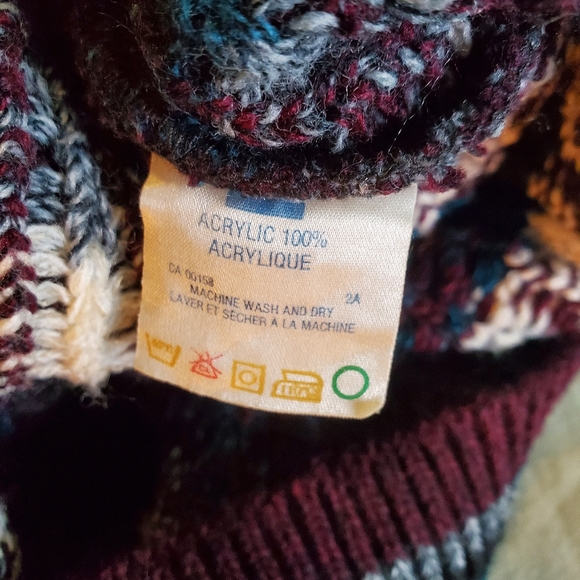 VINTAGE | Jantzen Crewneck Multicolour Cable Knit Pullover Sweater (Size L) - Picture 13 of 13